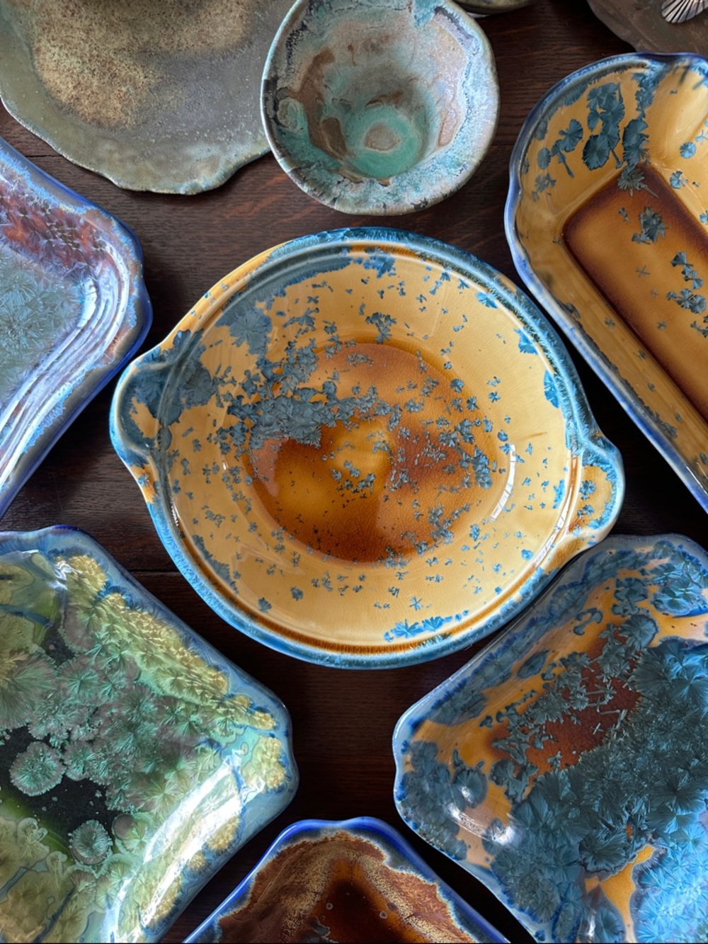 Yummy Edgecomb Potters artisan handmade vintage pottery bowl dish. Bohemian vibe